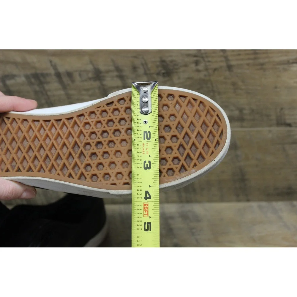 Vans Style 23 V Black Gunmetal Leather Unisex Skate Shoes Men's 7.5 Women's 9‎